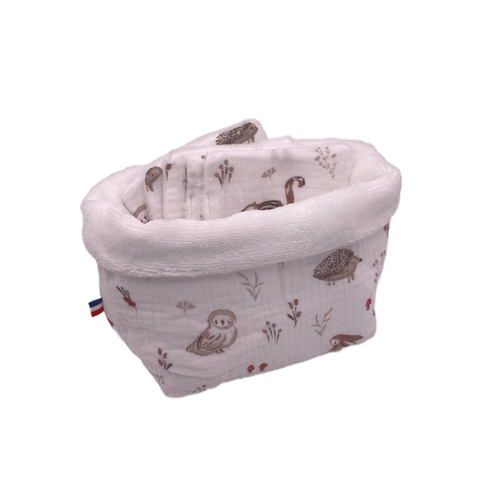 Panière à cotons - Animaux de la forêt