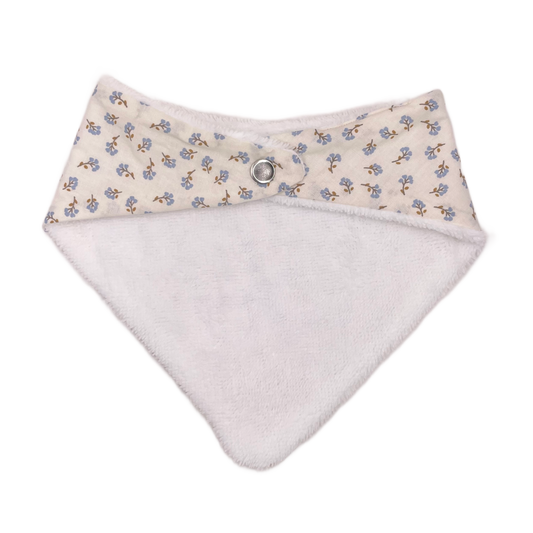 Bavoir bandana - Bleuet