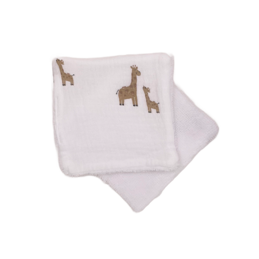 Cotons lavables - Girafe