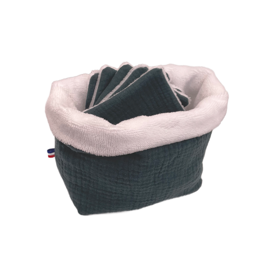 Panière à cotons - Vert forêt