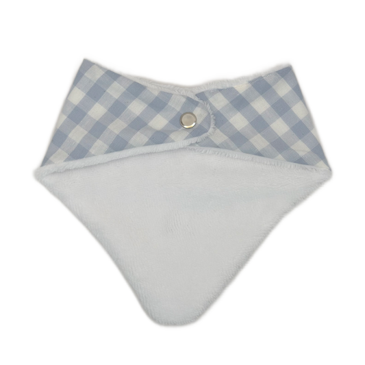 Bavoir bandana - Vichy bleu