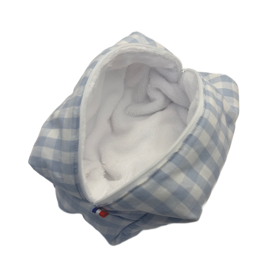 Trousse de toilette - Vichy bleu