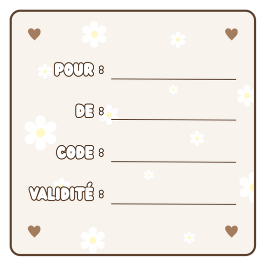 Carte cadeau - Petite attention