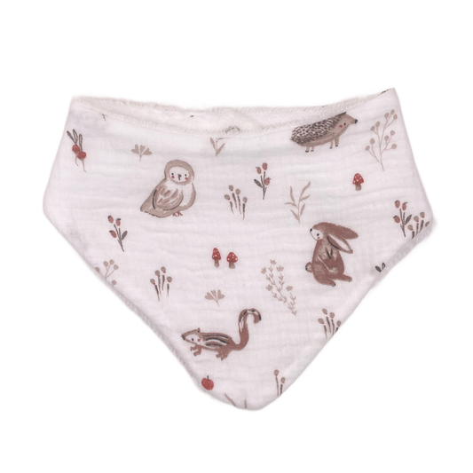 Bavoir bandana - Animaux de la forêt