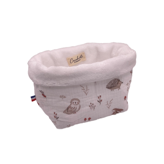 Panière à cotons - Animaux de la forêt