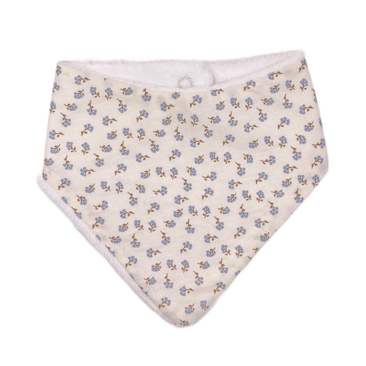 Bavoir bandana - Bleuet