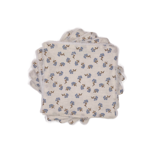 Cotons lavables - Bleuet