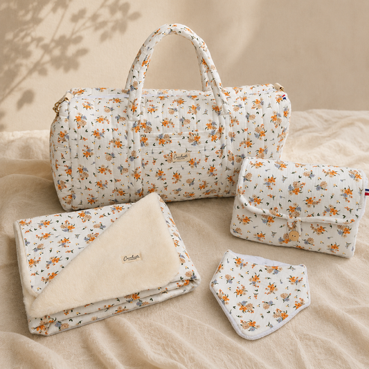 Coffret naissance "Nomade" - Tissu au choix