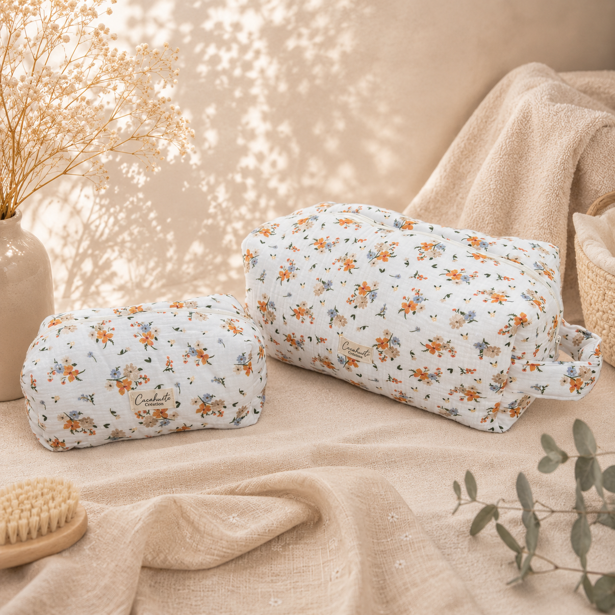Tousse de toilette XXL Mama – Tissu au choix