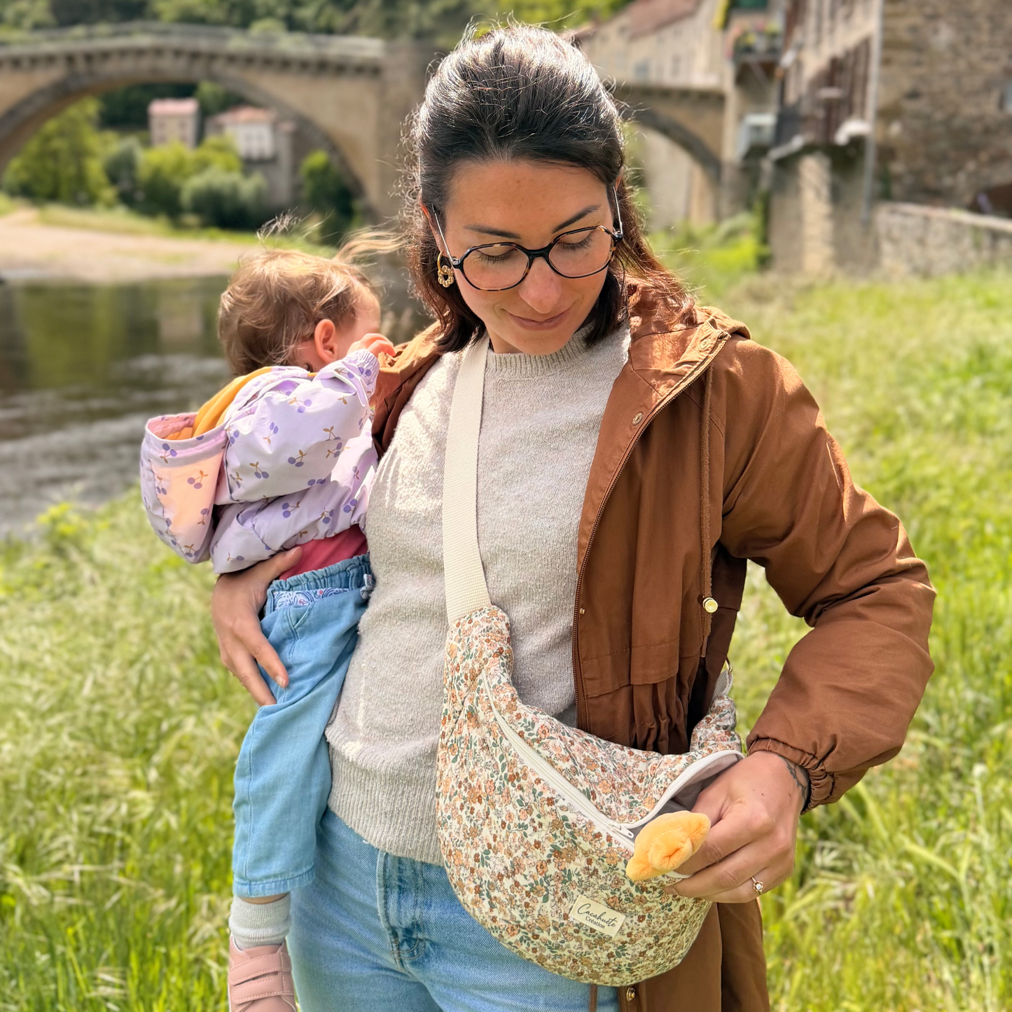 Sac banane XXL Mama Banana – Tissu au choix