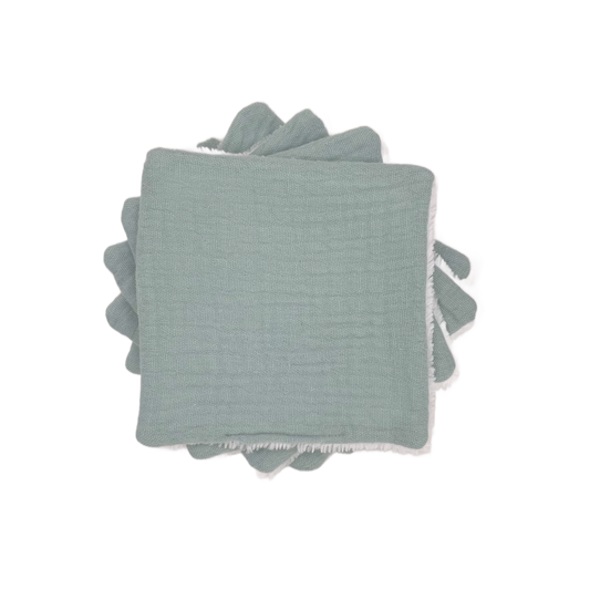 Cotons lavables - Vert d'eau