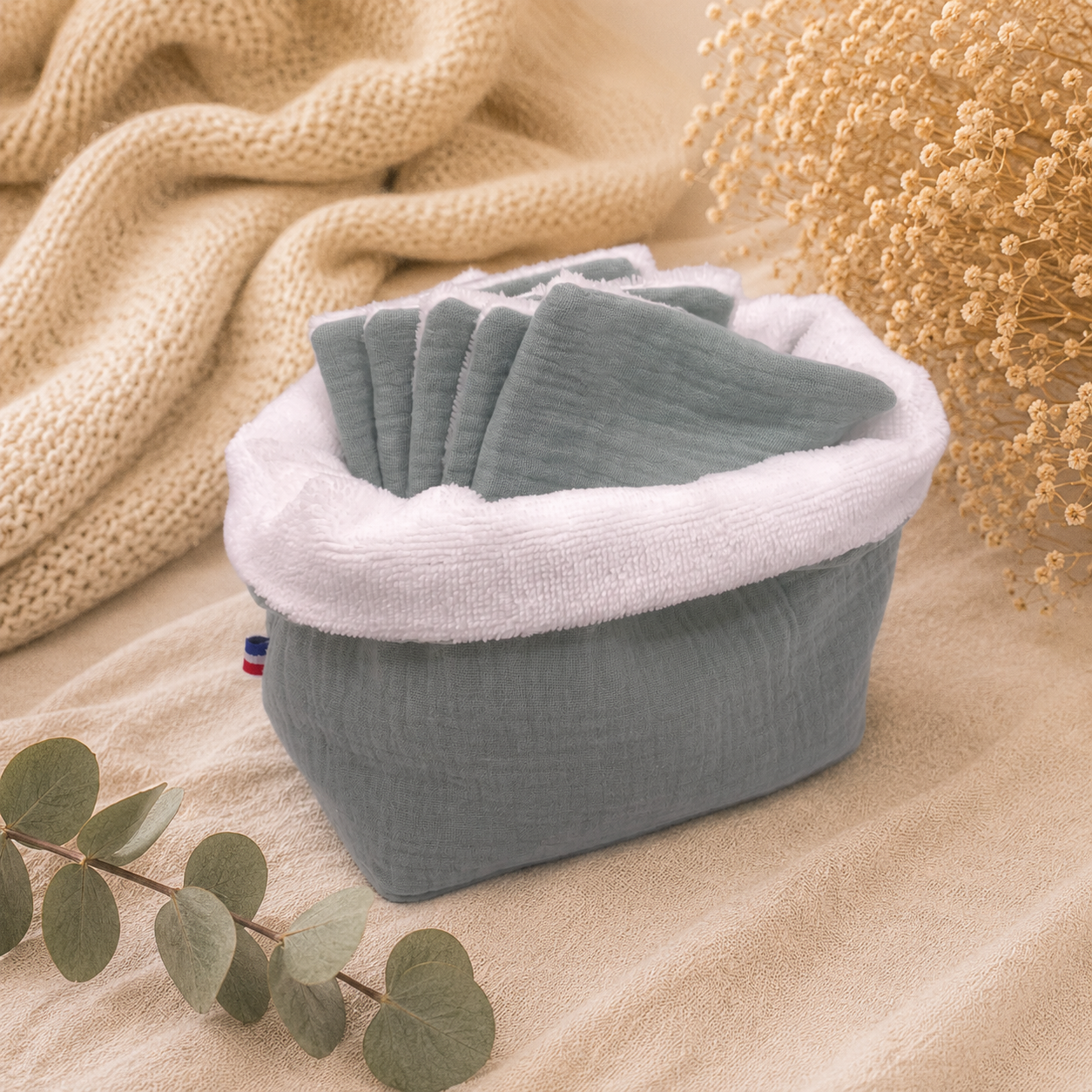 Panière à cotons - Petit prix