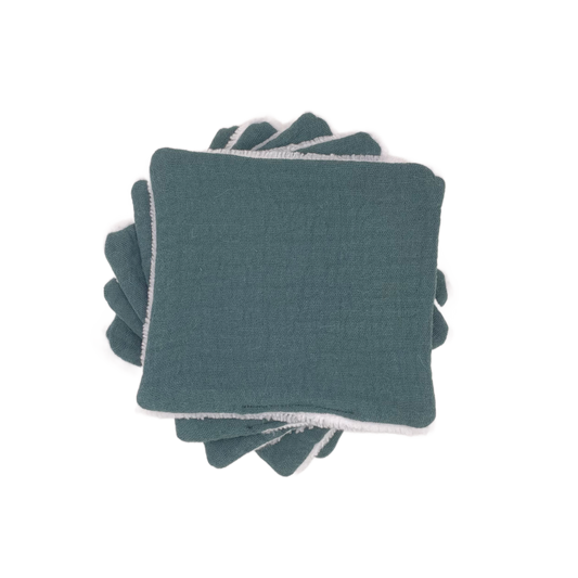 Cotons lavables - Vert forêt