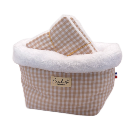 Panière à cotons - Vichy