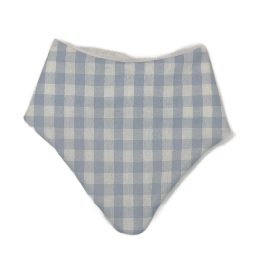 Bavoir bandana - Vichy bleu