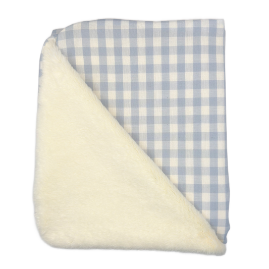 Couverture toute douce - Vichy bleu