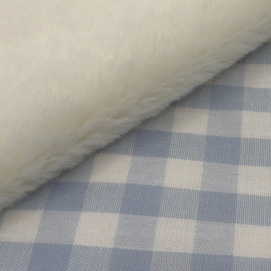 Couverture toute douce - Vichy bleu